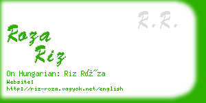 roza riz business card